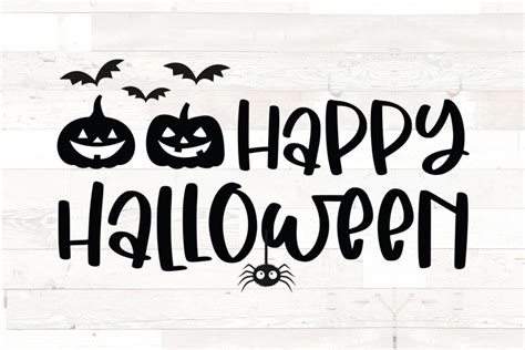 Happy Halloween svg with pumpkins