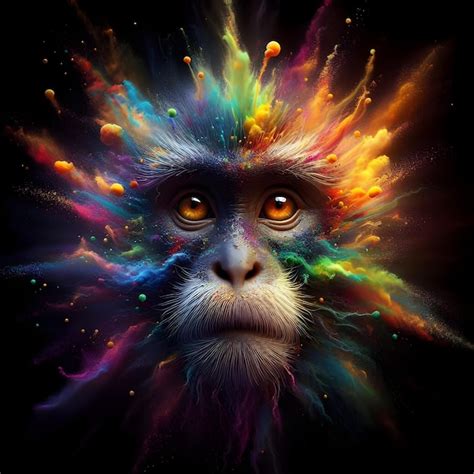 Premium Photo A Mesmerizing 3d Render Of A Monkeys Face