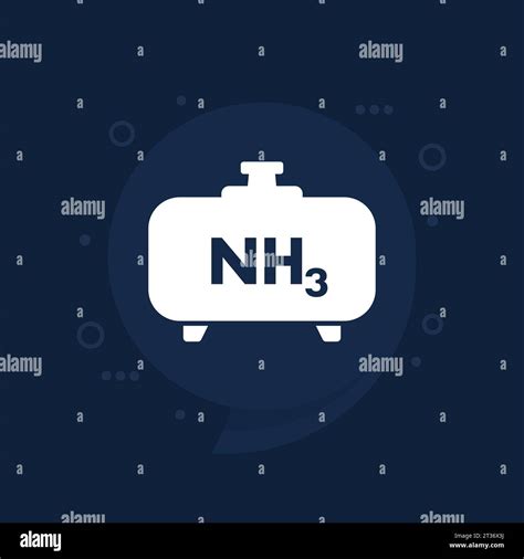 Ammonia Nh3 Gas In Big Tank Vector Icon Stock Vector Image And Art Alamy