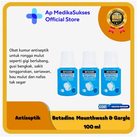 Jual Betadine Mouthwash And Gargle Mbf Obat Kumur Ml Shopee