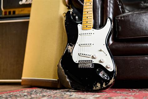 Fender Custom Shop Stratocaster Heavy Relic In Black Guitar Gear