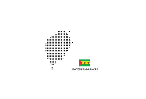 Vector Square Pixel Dotted Map Of Sao Tome And Principe Isolated On