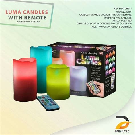 Luma Candles Real Wax Flameless Candles give you twelve illuminating colour options. The multi ...