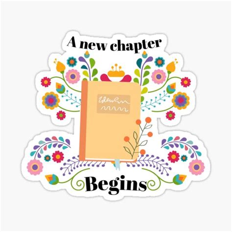 Retro Flowers A New Chapter Begins Sticker For Sale By Universegrace