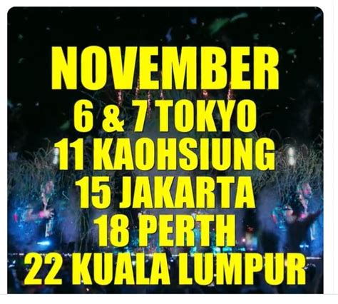 Ini Lokasi Dan Jadwal Konser Coldplay