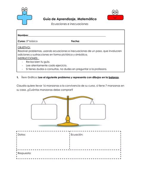 Guía de Ecuaciones e incecuaciones profe social