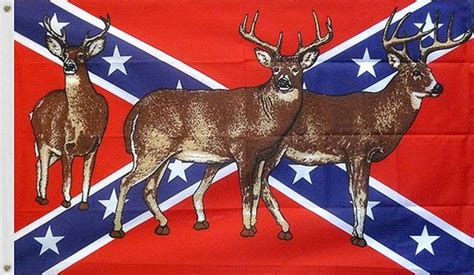 3 X 5 Poly Rebel Flag With Deer Dl Grandeurs Confederate And Rebel Goods