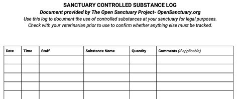 Free Printable Controlled Substance Log Printable Templates