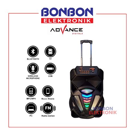 Jual Advance Speaker K Portable Meeting Bluetooth Pa Hi Fi Inch