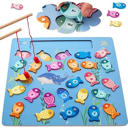 Amazon C Coogam Coogam Magnetic Alphabet Numbers Fishing Game