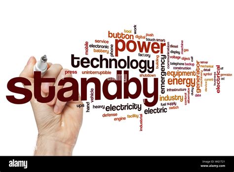 Standby Word Cloud Concept Stock Photo Alamy