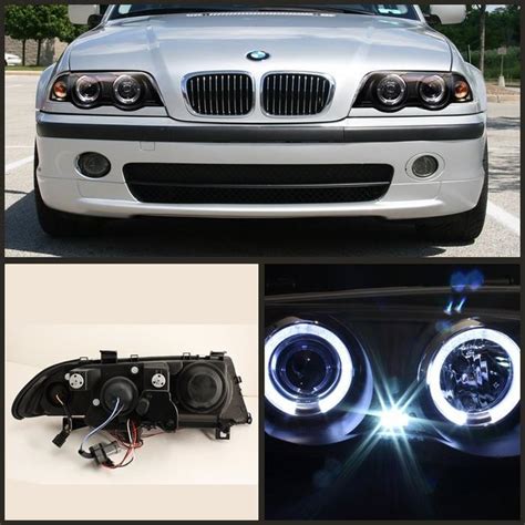 Spyder Black Projector Led Halo Headlights For E Bmw I