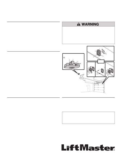 User Manual LiftMaster 041D7924 1 English 4 Pages