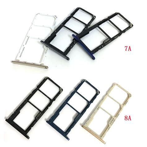 New For Huawei Honor 7a 8a 7c 7x Sim Card Tray Slot Holder Replacement Parts Sim Cards