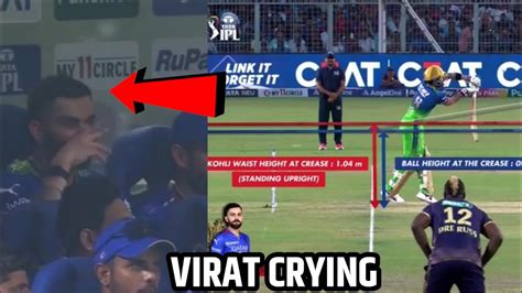 Virat Kohli Badly Out Today Vs Kkr After Dugout Kohli Crying L Argument