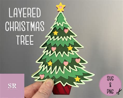 SVG 3D Layered Christmas Tree Paper Cutting Layered Svg Etsy