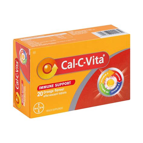 Cal C Vita Vitamin C Plus 20 Effervescent Tablets Med365