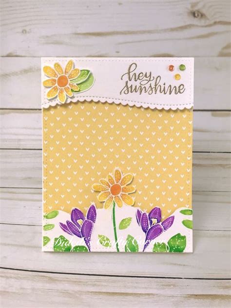 This Card Features Simon Says Stamps More Spring Flowers And Hand