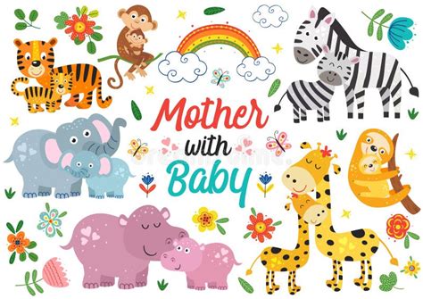 Mother Baby Animals Stock Illustrations – 6,978 Mother Baby Animals Stock Illustrations, Vectors ...