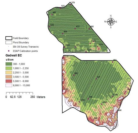 Gadwall Ponds And Calibrated Ec Maps Of Surface Bulk