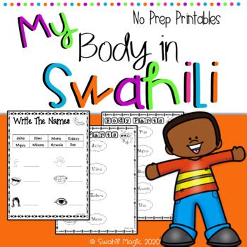 Learn Parts Of The Body In The Swahili Language By Swahili Magic