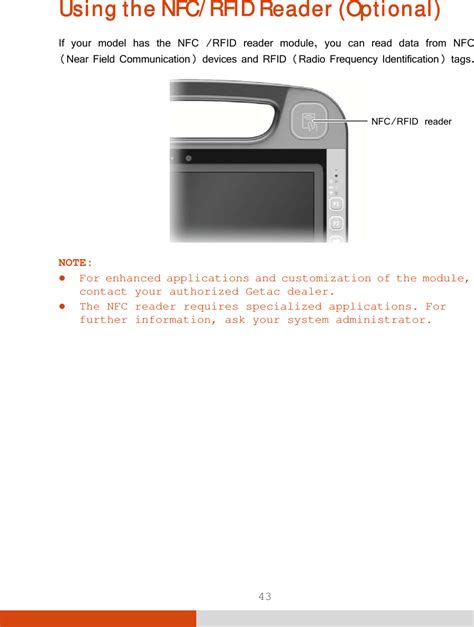 Getac Technology Rx Rfid Rfid Module User Manual