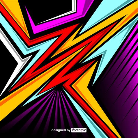 abstract racing stripes background colorfull free vector | VECTORPIC