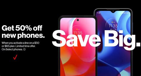 Verizon Prepaid Offers 50% Off Select New Phones With Select Plans