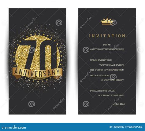 70th Anniversary Celebration Logo Set 70 Year Jubilee Banner Vector