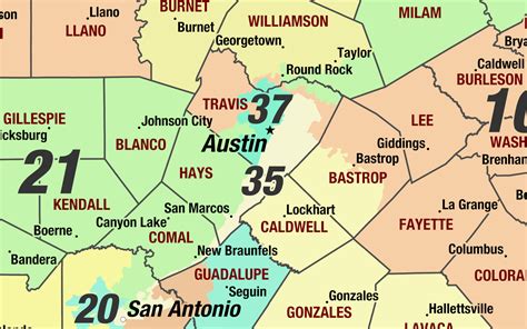 Texas 2022 Congressional Districts Wall Map by MapShop - The Map Shop