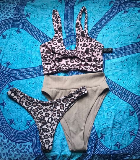 Nude Leopard Bikink Set Women S Fashion Swimwear Bikinis Swimsuits On Carousell