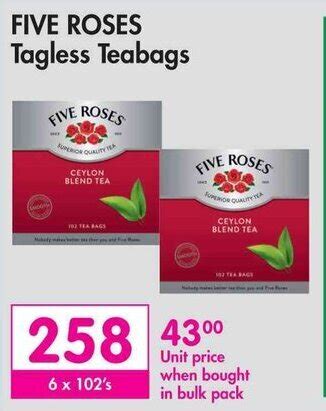 Five Roses Tagless Teabags Offer At Makro