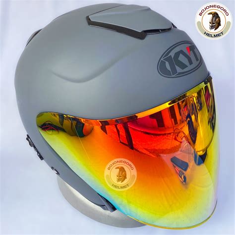 Jual HELM KYT KYOTO PAKET GANTENG GORILA GRAY DOFF Shopee Indonesia