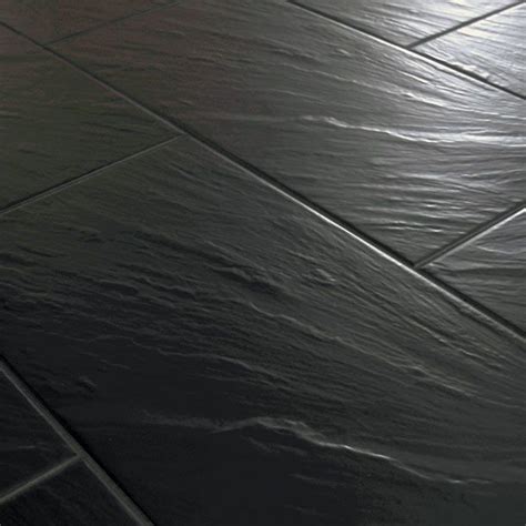 30x60cm Pizarra Black Slate Effect Tile Slate Tile Floor Black Slate