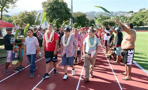 Belle journée de fête pour la réouverture du stade Bambridge à Papeete