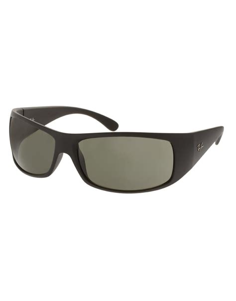 Ray-ban Rayban Wrap Around Sunglasses in Black for Men | Lyst