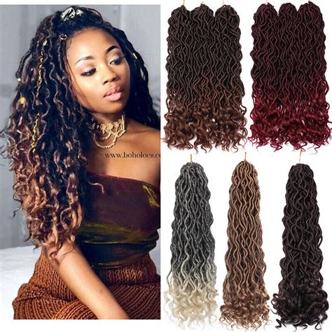 20 Goddess Faux Locs Curly Crochet Braids Real Locs Braiding Hair As