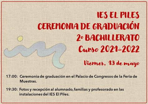 Acto De Graduaci N Bachillerato Ies El Piles