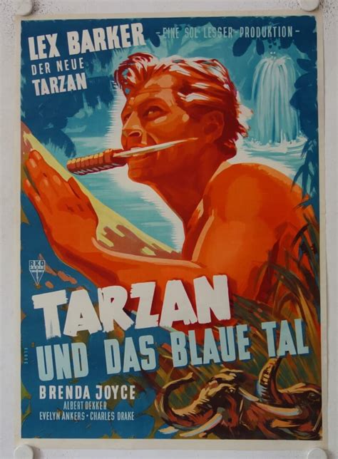 Tarzan Und Das Blaue Tal Originales Deutsches Filmplakat