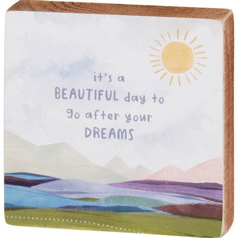 Go After Your Dreams Block Sign | Primitives By Kathy