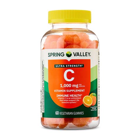Spring Valley Vitamin C Gummies 1,000 mg Vegetarian Orange Flavor for