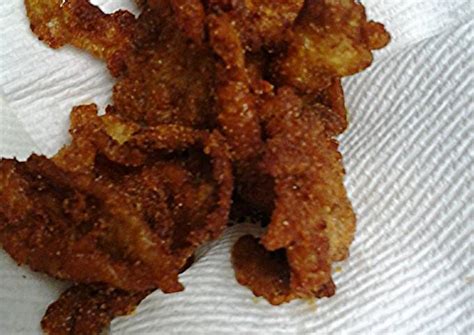 Spicy Fried Chicken Skins Recipe By Skunkmonkey Cookpad