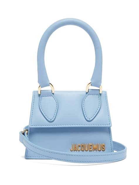 Jacquemus Le Chiquita Micro Leather Bag In Light Blue Blue Lyst