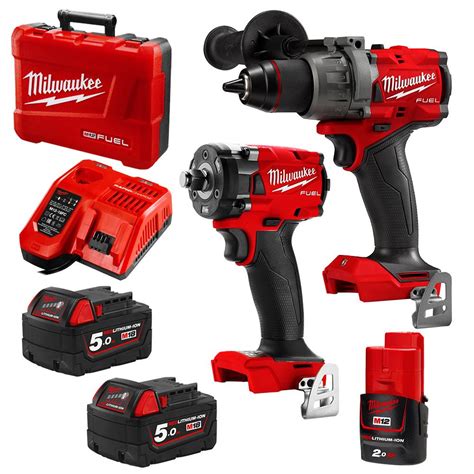 Milwaukee M18fpp2b3502c 18v 5 0ah Li Ion Cordless Fuel 2pce Combo Kit