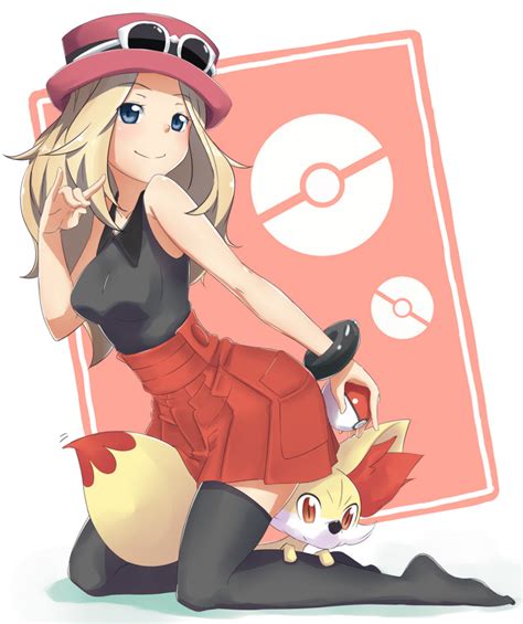 Serena Trainer Pokémon X And Y Fennekin セレナとフォッコ Pixiv Pokemon