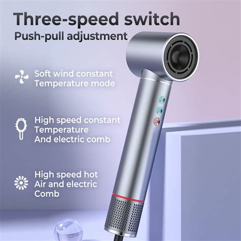 Rpm High Speed Bldc Brushless Hair Blow Dryer Brush Set Air Wrap Styler In Hot Air