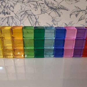 Acryl Bausteine W Rfel Regenbogen Edelsteinw Rfel Montessori