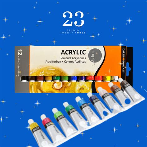 daler rowney acrylic paint set studio twenty