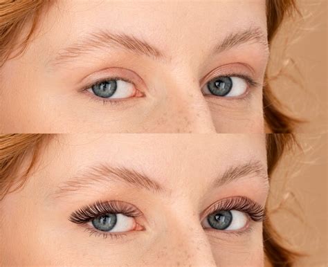 Free Photo Woman Before And After Eyelashes Extensions