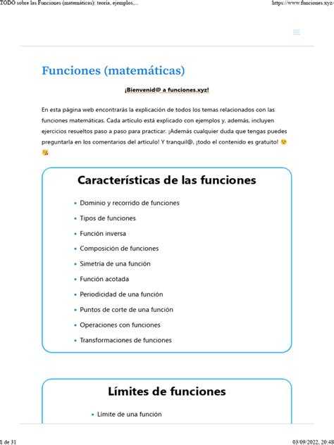TODO Sobre Las Funciones Matematicas | PDF 